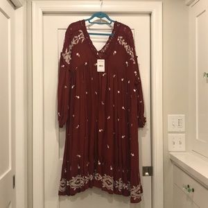 Free People Terra-cotta Boho Dress